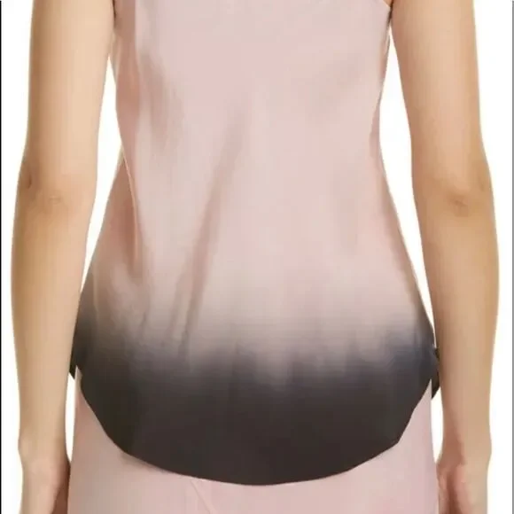 Atm Silk Ombré Charmuse Dip Dye in Dusty Rose fade to black Retail $225 S/P